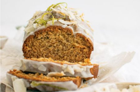 Coconut Banana Bread with Lime Drizzle