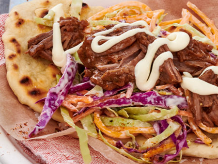 Pickled Beef with Mayo Flat Bread