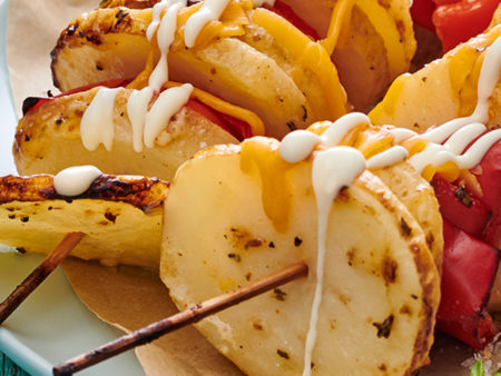 Unathi’s Roast Potato Skewers with Dipping Sauce