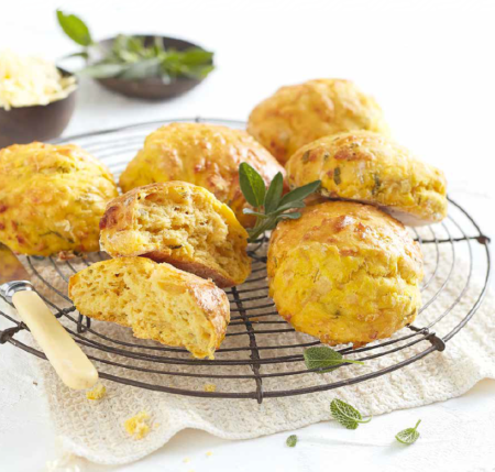butternut and mature cheddar scones