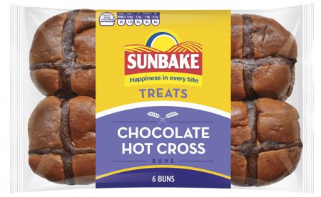 Sunbake Chocolate hot cross buns