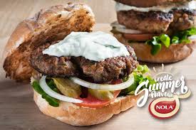 GREEK STYLE LAMB BURGER