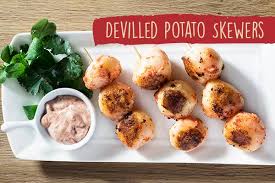 DEVILLED POTATO SKEWERS