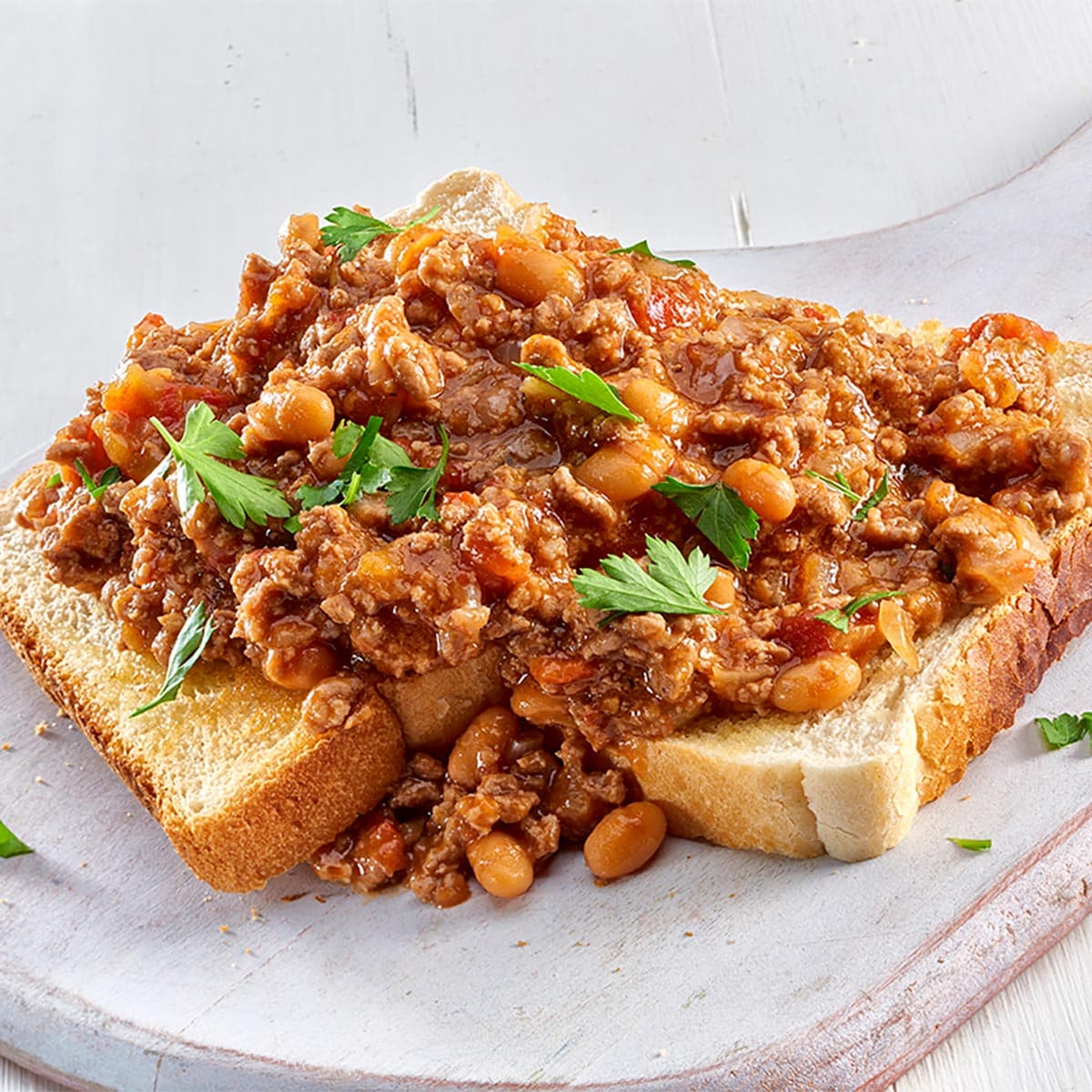 Mince and Beans on Toast